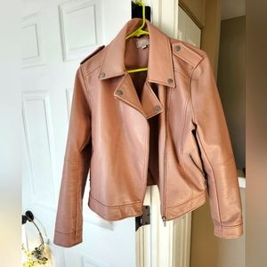 Loft Faux Leather Jacket, Dusty Rose